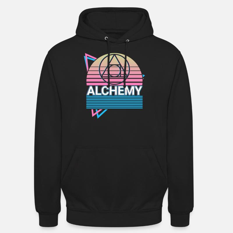 Symbole d’alchimie Pierre philosophale Rétro - Sweat-shirt à capuche unisexe - noir