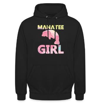 Manatee Girl Dugongs Manatee Research Manatee - Unisex Hoodie - black - Front - Alina (178cm) & Michal (187cm)