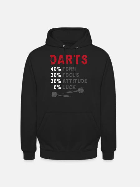 Darts Vintage Darts 40% Shape 30% - Unisex Hoodie - black