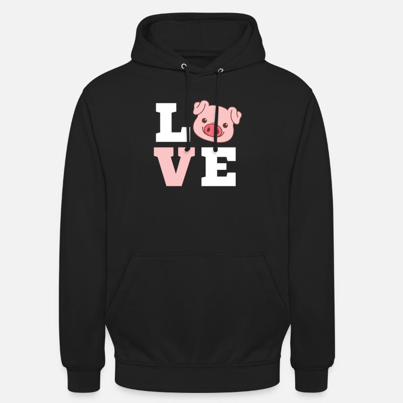 Schwein - Unisex Hoodie - Schwarz