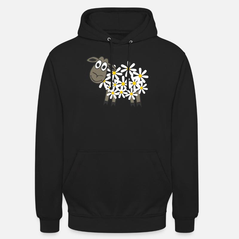 Schäfchen Gänseblümchen Schaf Schafe - Unisex Hoodie - Schwarz