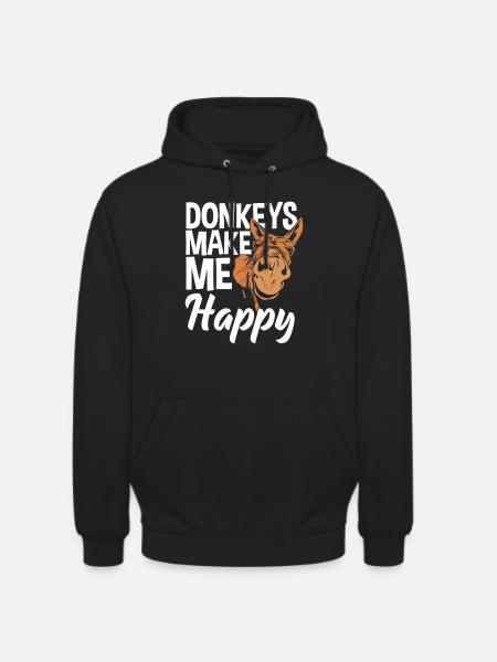 Funny donkey lover gift - Unisex Hoodie - black