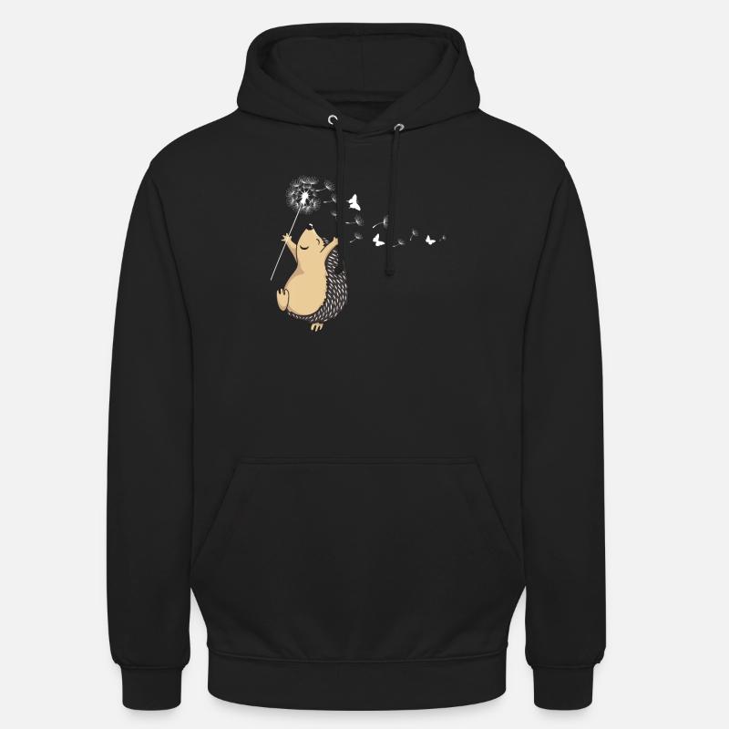 Hérisson Hérisson Hérisson - Sweat-shirt à capuche unisexe - noir