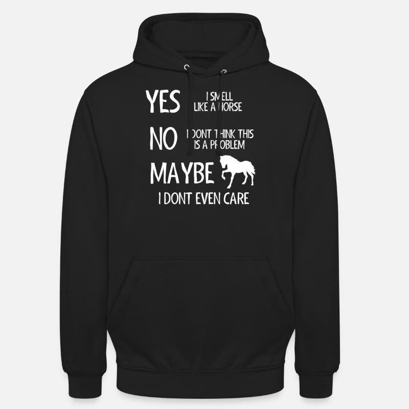 Pferdenarr, Pferd, Pferdegeschenk - Unisex Hoodie - Schwarz