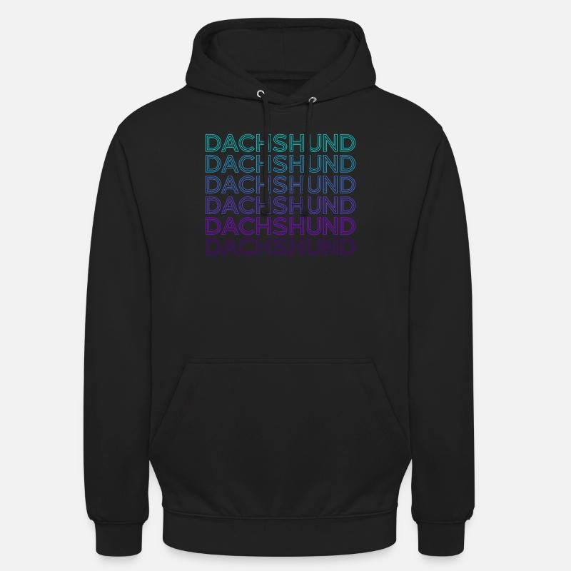 Teckel Rétro - Sweat-shirt à capuche unisexe - noir
