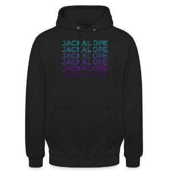 Schakalope Lapin Cryptozoologie Rétro - Sweat-shirt à capuche unisexe - noir - Devant - Alina (178cm) & Michal (187cm)