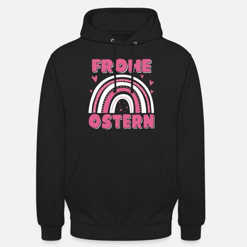 Frohe Ostern Regenbogen - Unisex Hoodie - Schwarz
