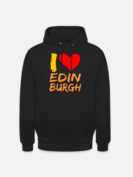 I love Edinburgh gift - Unisex Hoodie - black