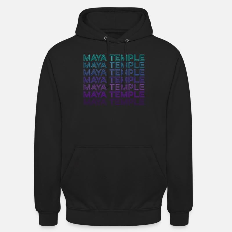 Maya-Tempel Antike Maya-Pyramide Azteken Retro - Unisex Hoodie - Schwarz