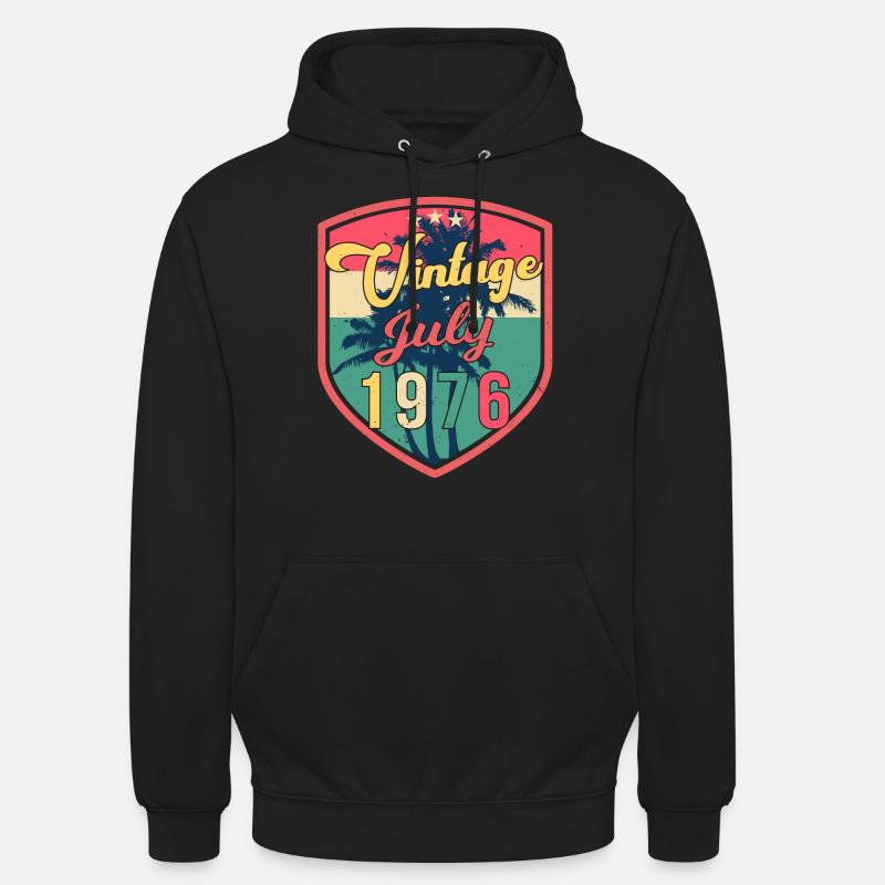 Né en juillet 1976 - Sweat-shirt à capuche unisexe - noir
