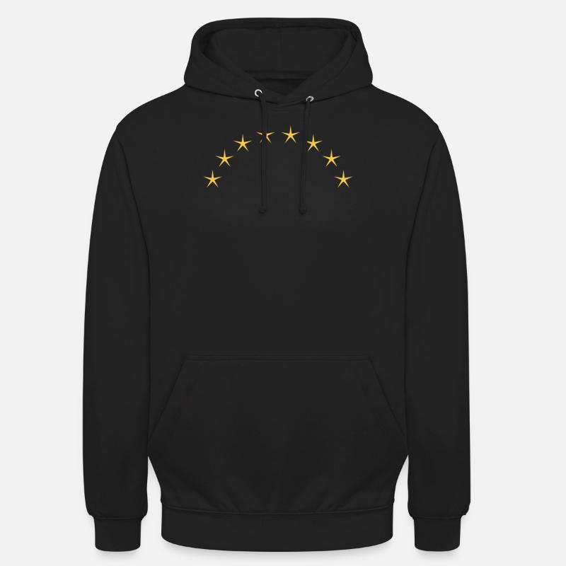 Conception de l’arche d’étoile dorée - Sweat-shirt à capuche unisexe - noir