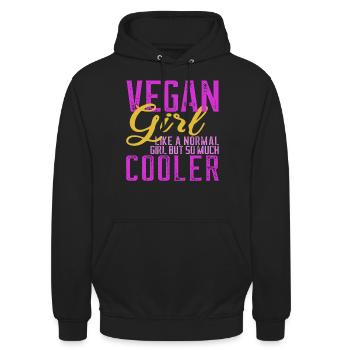 Vegan Vegan Vegan Cadeau Femmes - Sweat-shirt à capuche unisexe - noir - Devant - Alina (178cm) & Michal (187cm)