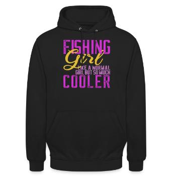Pêcheur Pêcheur Pêcheur Pêcheuse Femmes - Sweat-shirt à capuche unisexe - noir - Devant - Alina (178cm) & Michal (187cm)