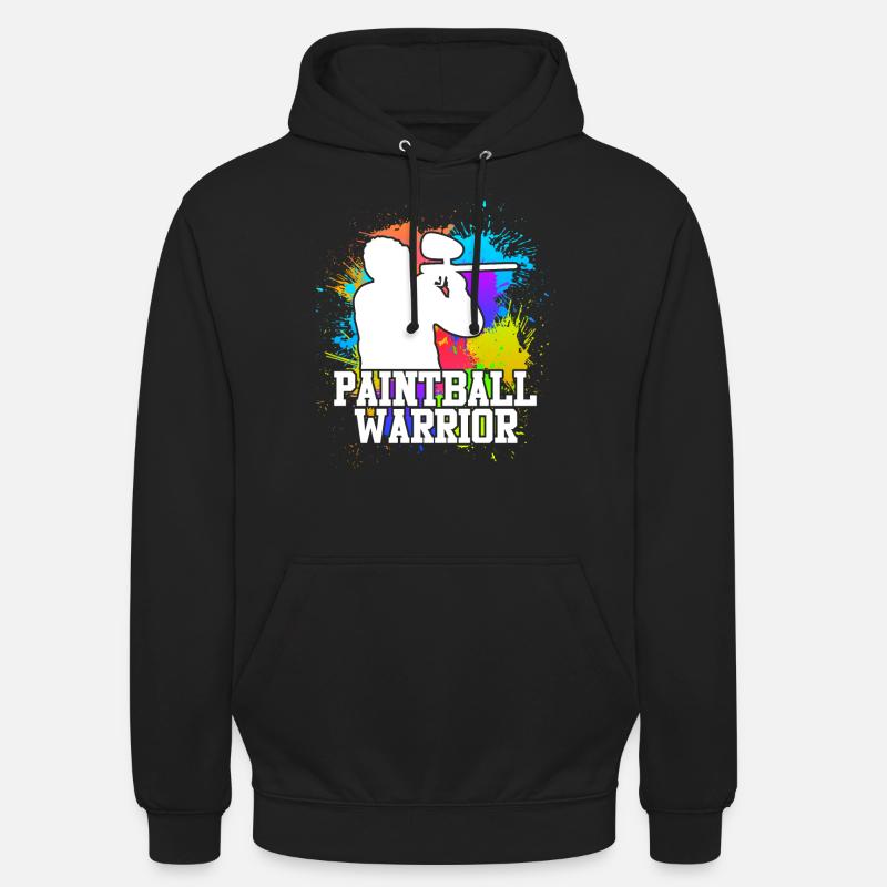 Paintball Warrior Paintballer - Sweat-shirt à capuche unisexe - noir