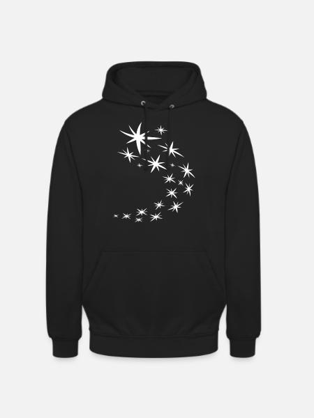 Starry Sky White Design - Unisex Hoodie - black