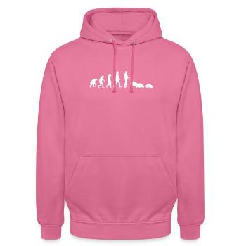 Mähroboter Evolution Rasenroboter - Unisex Hoodie - Pink - Vorne - Alina (178cm) & Michal (187cm)