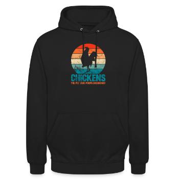 Chicken - Unisex Hoodie - black - Front - Alina (178cm) & Michal (187cm)