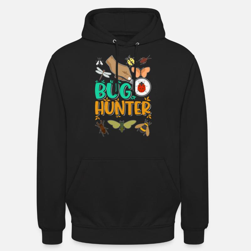 Beetle Hunter Insects Entomologiste Biologiste - Sweat-shirt à capuche unisexe - noir