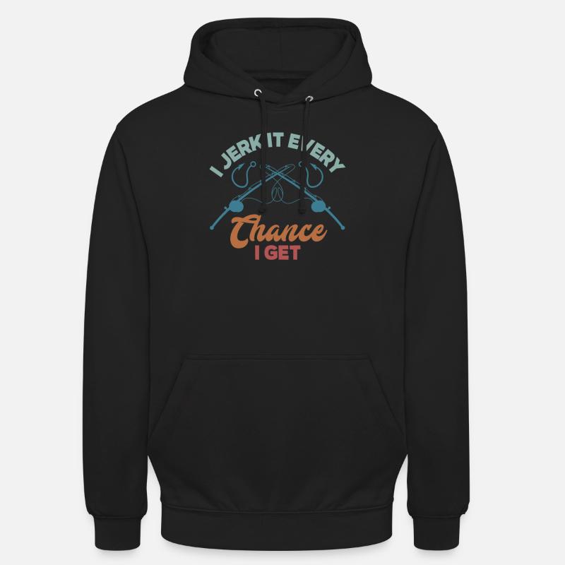 Cadeau amusant de pêcheur - Sweat-shirt à capuche unisexe - noir