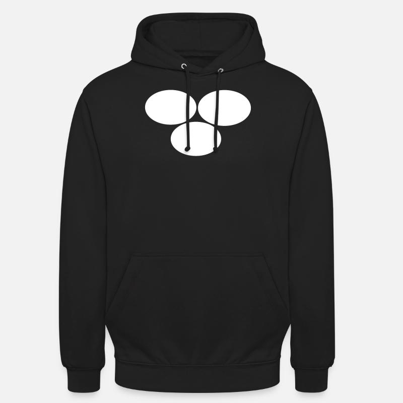 Trois points blancs - Sweat-shirt à capuche unisexe - noir