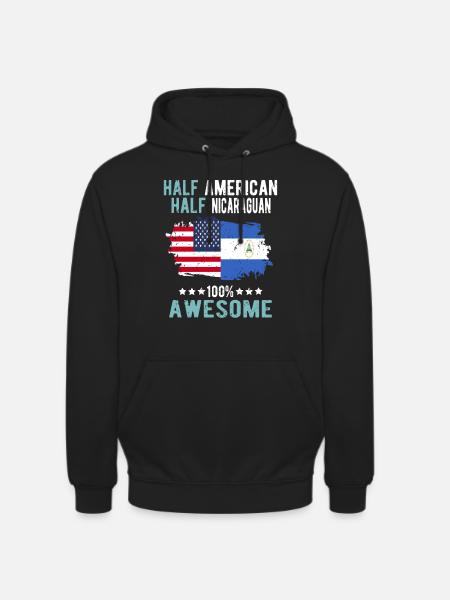 Half American Half Nicaraguan - Unisex Hoodie - black
