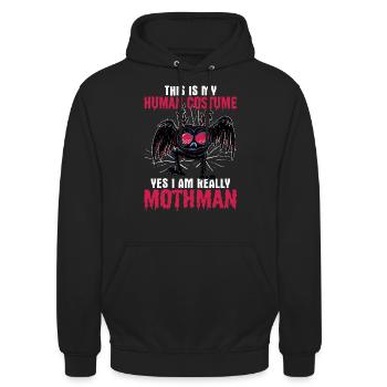 Mottenmann Gift - Unisex Hoodie - black - Front - Alina (178cm) & Michal (187cm)