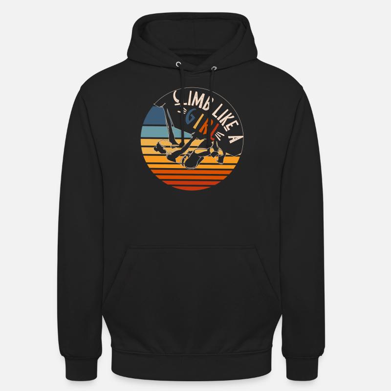 Grimpeuse Grimpeuse WoBouldering - Sweat-shirt à capuche unisexe - noir