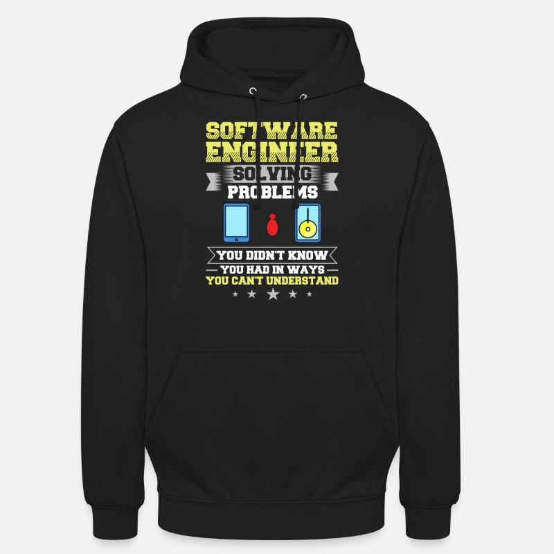 Software Engineering Softwaretechnik Ingenieur - Unisex Hoodie - Schwarz