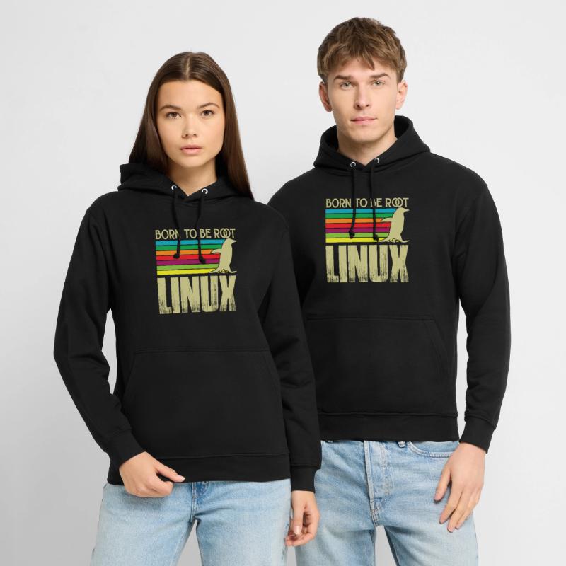 Linux Né pour être root Admin Linux Sweat-shirt à capuche unisexe