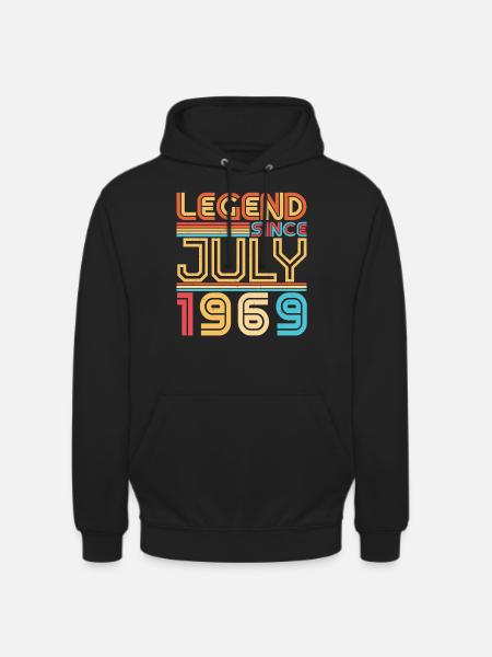 Juillet 1969 Millésime - Sweat-shirt à capuche unisexe - noir