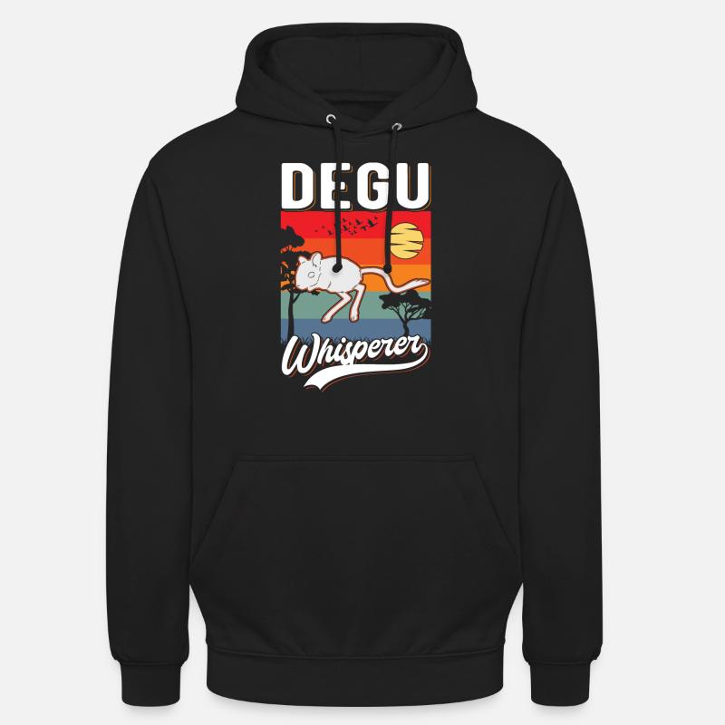 Degu Flüsterer Degu Whisperer - Sweat-shirt à capuche unisexe - noir