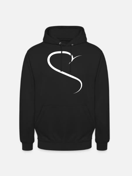 Half Heart White Design - Unisex Hoodie - black