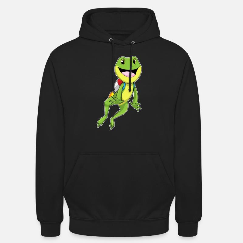 Frog with jetpack - Unisex Hoodie - black