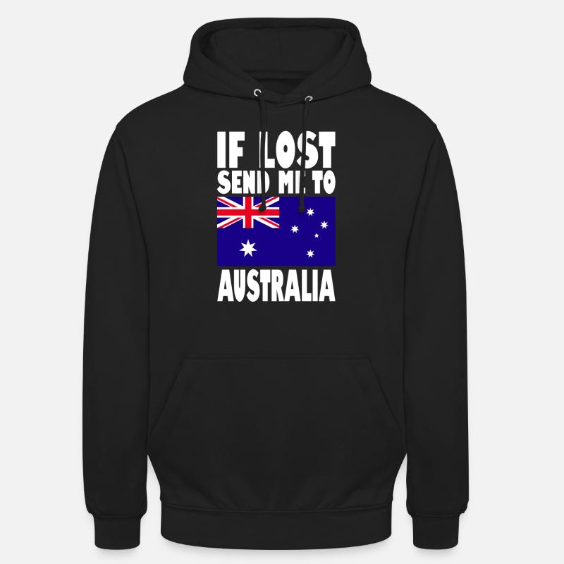 Drapeau de l’Australie - Sweat-shirt à capuche unisexe - noir