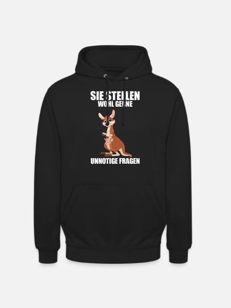 Känguru Beutel Australien - Unisex Hoodie - Schwarz