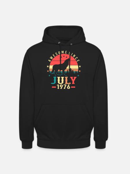In July 1976 Retro - Unisex Hoodie - black