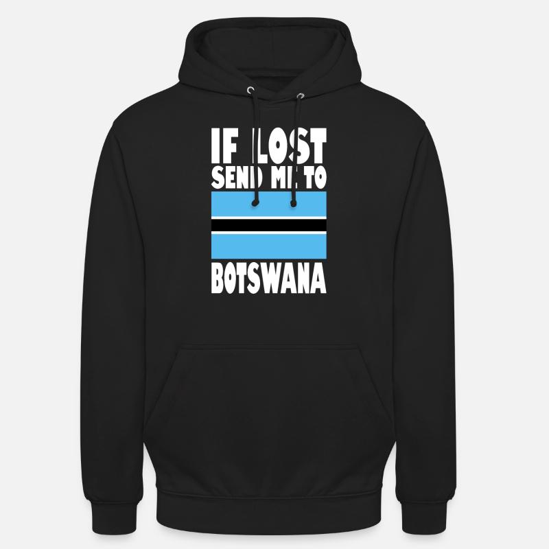 Drapeau du Botswana - Sweat-shirt à capuche unisexe - noir