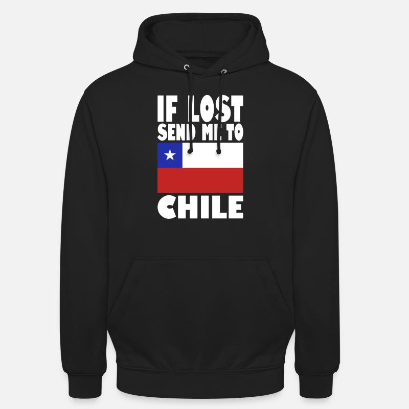 Dicton du drapeau du Chili - Sweat-shirt à capuche unisexe - noir