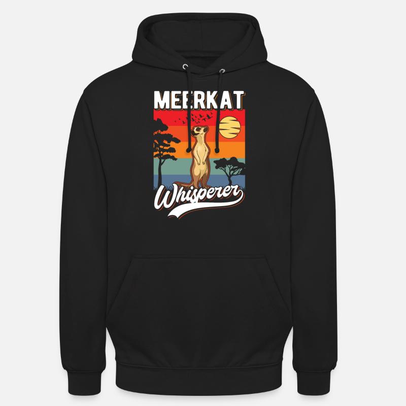 Erdmännchen Flüsterer Meerkat Whisperer - Sweat-shirt à capuche unisexe - noir