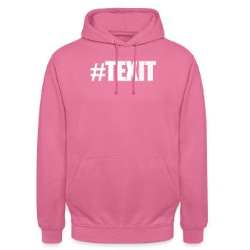 #Texit Texas Ausfahrt Texit State of Texas Seced - Unisex Hoodie - Pink - Vorne - Alina (178cm) & Michal (187cm)