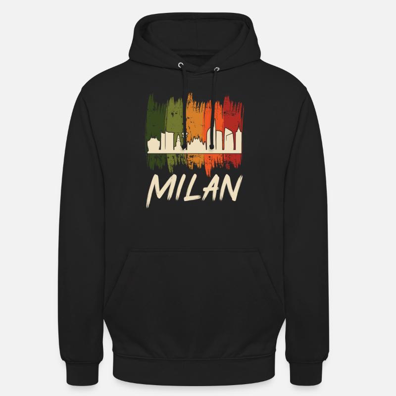Mailand Retro Skyline mailänder Dom - Unisex Hoodie - Schwarz