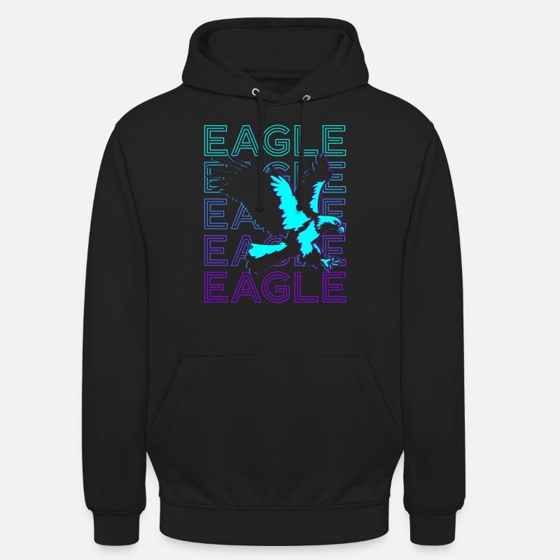 Eagle Retro Geschenk - Unisex Hoodie - Schwarz