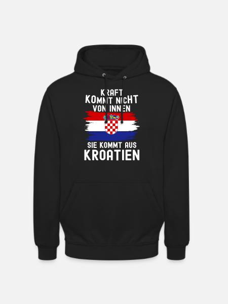 Kroatien Tshirt - Unisex Hoodie - Schwarz