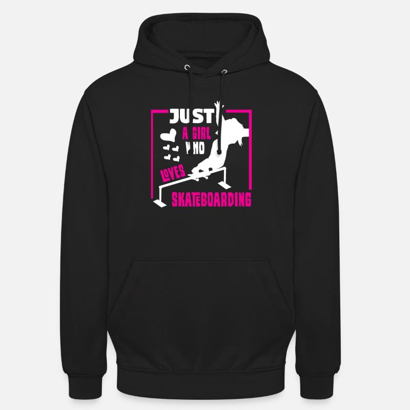 Skateboard Skateboard Skateboarder Patinage - Sweat-shirt à capuche unisexe - noir