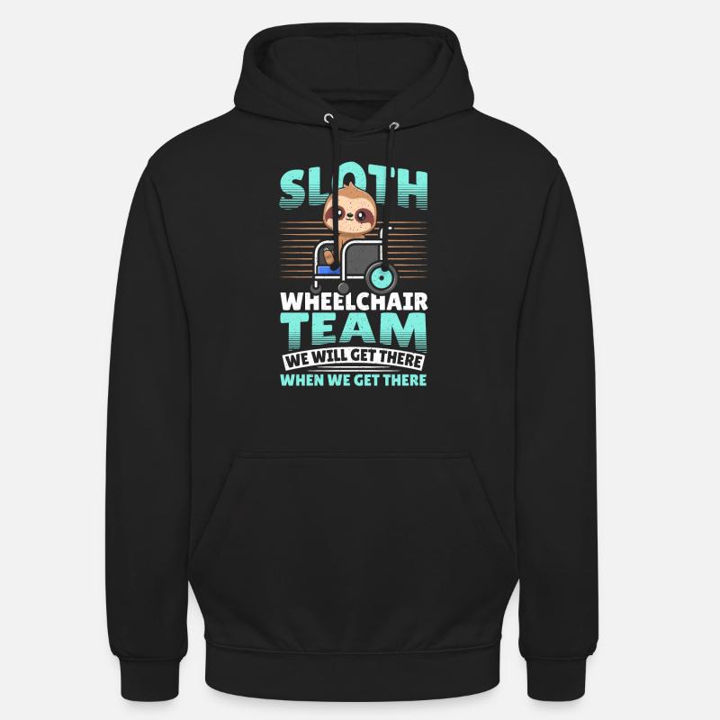Conception paraplégique pour un - Sweat-shirt à capuche unisexe - noir