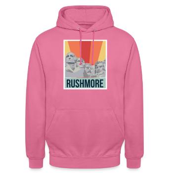 Rushmore Président Amérique Black Hills - Sweat-shirt à capuche unisexe - rose - Devant - Alina (178cm) & Michal (187cm)