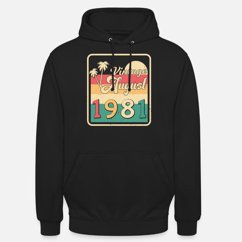 1981 August Gift Idea - Unisex Hoodie - black