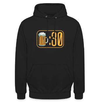 Es ist Bierzeit Biertrinker Bier - Unisex Hoodie - Schwarz - Vorne - Alina (178cm) & Michal (187cm)