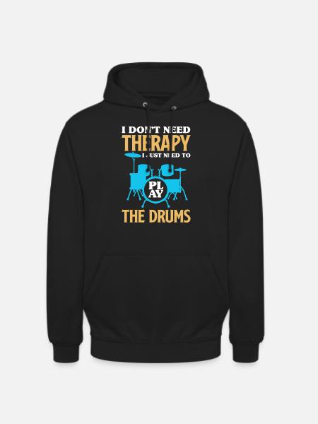Drums Drummer Gift - Unisex Hoodie - black