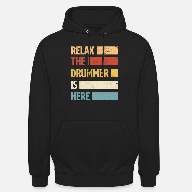 Cadeau de batteur de batterie - Sweat-shirt à capuche unisexe - noir